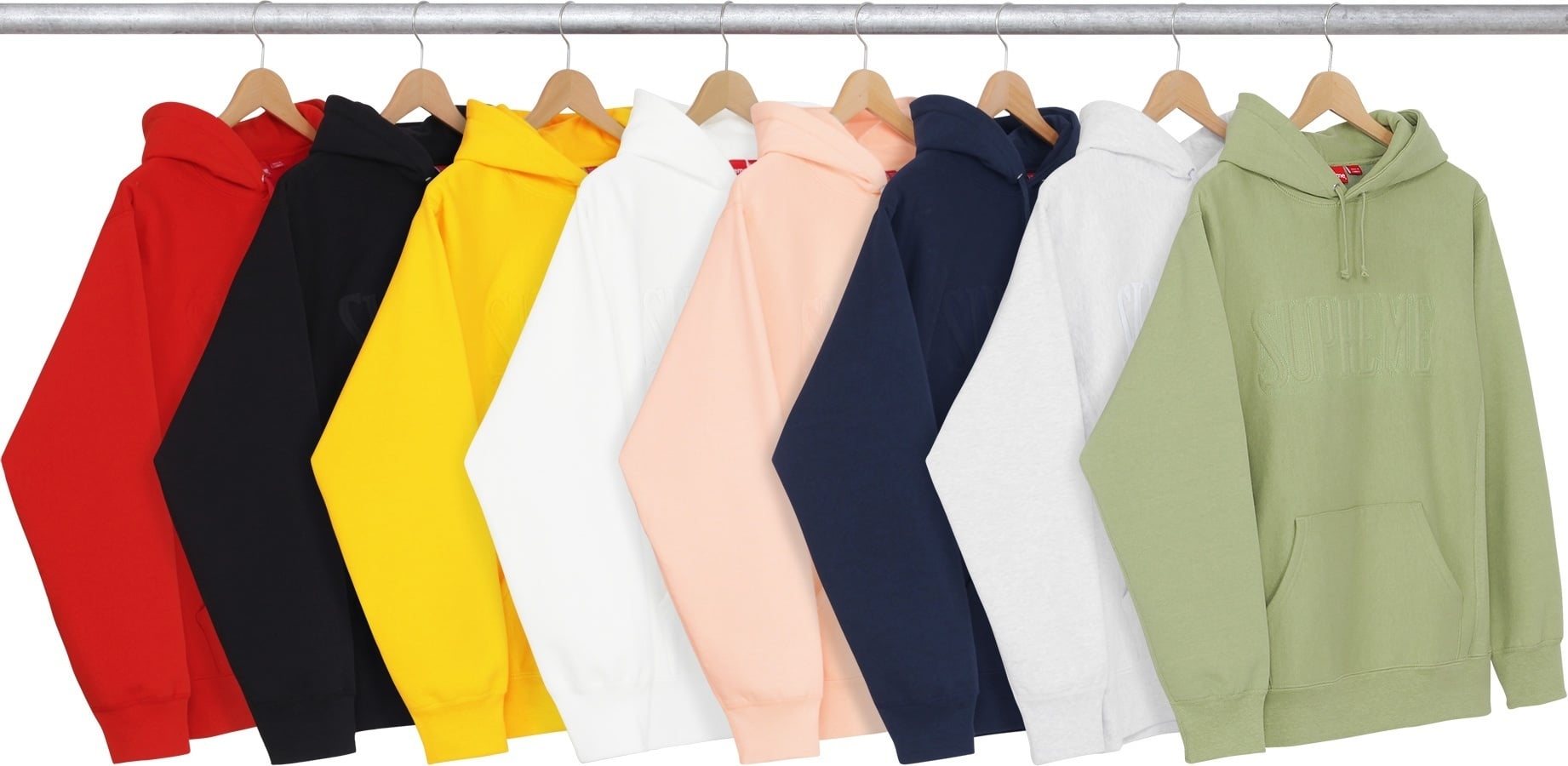 Embroidered Outline Hooded Sweatshirt